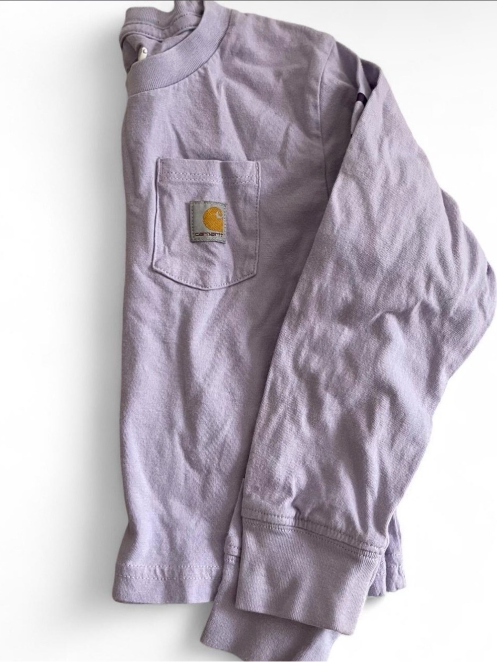 Carhartt Toddler 3T Purple Long Sleeve Pocket T Shirt Logo Sleeve